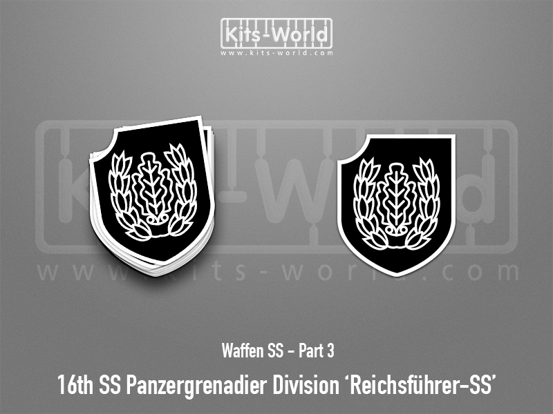 Kitsworld SAV Sticker - Waffen SS - 16th SS Panzergrenadier Division Reichsführer-SS W:83mm x H:100mm 